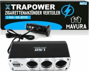 MAVURA Zigarettenanzünder-Verteiler XTRAPOWER Zigarettenanzünder Verteiler Auto