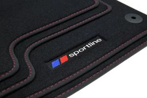teileplus24 Auto-Fußmatten F653 Velours Fußmatten Set