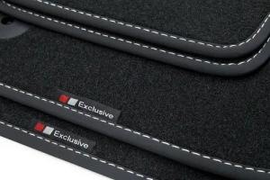 teileplus24 Auto-Fußmatten EF146 Velours Fußmatten kompatibel