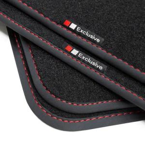 teileplus24 Auto-Fußmatten EF152 Velours Fußmatten Set