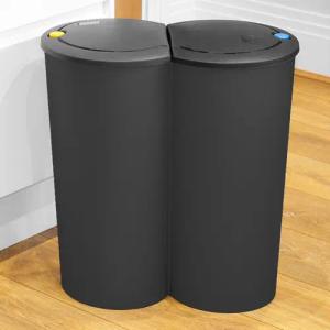Spetebo Mülleimer Abfalleimer 2x25 Liter Duo