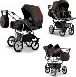 BabyMerc Zwillings-Kombikinderwagen City Twin 4 in