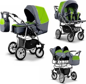 BabyMerc Zwillings-Kombikinderwagen City Twin 4 in