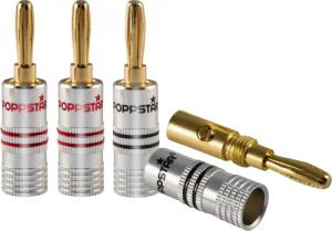Poppstar High End Bananenstecker für Lautsprecherkabel