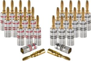 Poppstar High End Bananenstecker für Lautsprecherkabel
