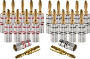 Poppstar High End Bananenstecker für Lautsprecherkabel