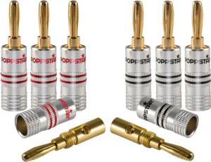 Poppstar High End Bananenstecker für Lautsprecherkabel
