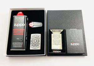 Zippo Feuerzeug Kompass Emblem Geschenkset Sturmfeuerzeug