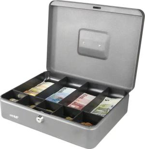 HMF Geldkassette abschließbare Bargeldkasse mit Geldeinsatz