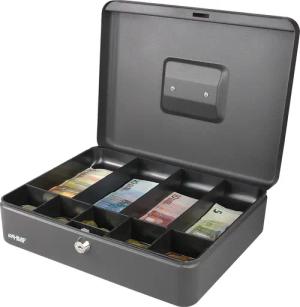 HMF Geldkassette abschließbare Bargeldkasse mit Geldeinsatz