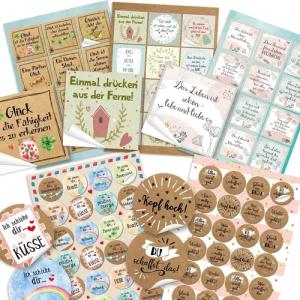 Logbuch-Verlag Aufkleber 84 bunte Geschenkaufkleber mit