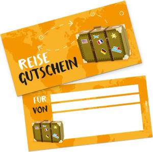 itenga Grußkarten itenga Geschenkgutschein Reise Reisekoffer