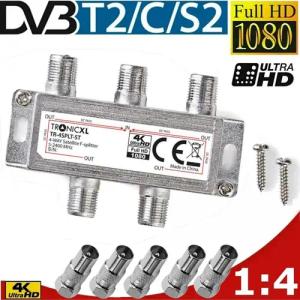 TronicXL SAT-Verteiler 4fach BK Verteiler TV