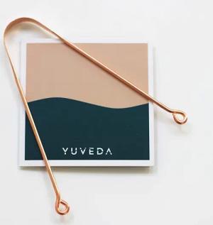 Yuveda Zungenreinigeraufsatz Zungenreiniger aus Kupfer, Ayurveda