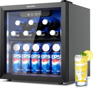 EUHOMY Getränkekühlschrank 90L Mini-Kühlschrank für 126