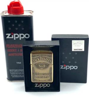 Zippo Feuerzeug Jack Daniel's Messing Emblem