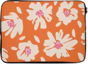 MuchoWow Laptop-Hülle Blumen - Orange -