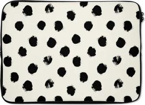 MuchoWow Laptop-Hülle Polka dots - Schwarz