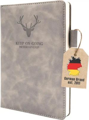 Intirilife Notizbuch, Notizbuch Liniert A5 Motivationsspruch