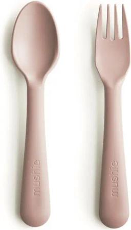 Mushie Kinderbesteck Gabel & Löffel Blush,