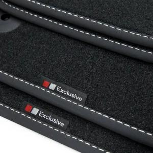 teileplus24 Auto-Fußmatten EF152 Velours Fußmatten Set