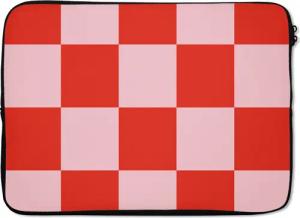MuchoWow Laptop-Hülle Schachbrettmuster - Rot -