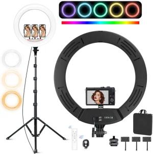 Ekasoco Ringlicht mit Stativ 26 RGB-ModusHochwertige