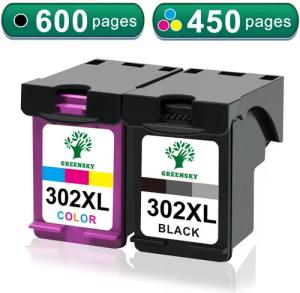 Greensky 2er Druckerpatrone für HP 302
