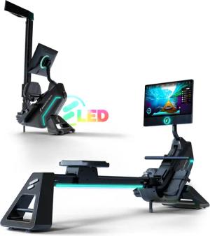 Sportstech Rudergerät sRow, 21,5" Touch-Display, LED-Feedback,