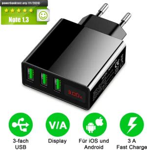 EAXUS 3A USB Netzteil mit Schnellladefunktion