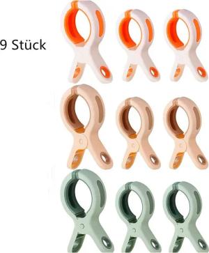 XDeer Wäscheklammern 9/12PCS Klammern für Strandtuch,Große