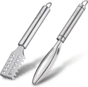 Zite Fischentschupper 2-teiliges Fischschupper-Set, rostfrei