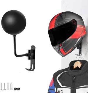 PODOFO Wandhalterung Motorradhelmständer, 180 ° drehbarer