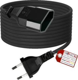 TronicXL 2m Euro Verlängerungskabel Verlängerung Stromkabel