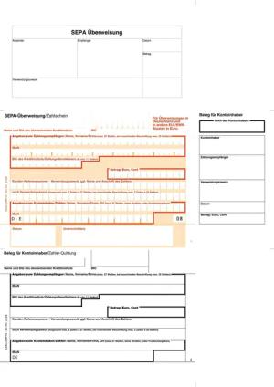 EXACOMPTA Geschäftspapier SEPA-Überweisungsformular DIN A4 100