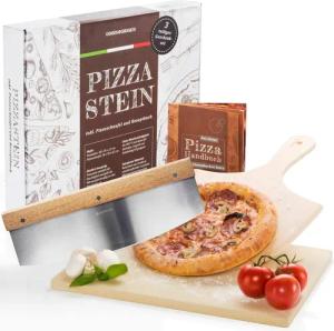 Dimono Pizzastein Backstein Brotbackstein, (Pizzaofen Set,