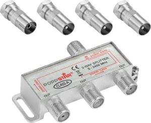 Poppstar Sat-Verteiler Splitter analog/digital SAT-Antenne (Umschalter
