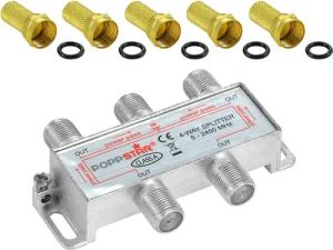 Poppstar Sat-Verteiler Splitter analog/digital SAT-Antenne (Umschalter