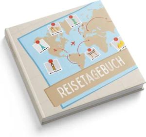 itenga Notizbuch itenga Reisetagebuch "Weltkarte" Erinnerungsbuch