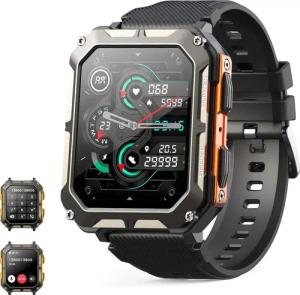 autolock Robuste Smartwatch,Fitness Armbanduhr,Militär mit Telefonfunktion