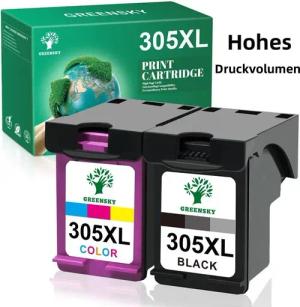 Greensky 2er 305 Druckerpatronen Kompatibel für