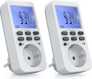 BEARWARE Zeitschaltuhr, digital, Spar-Set, 2-St., programmierbar,
