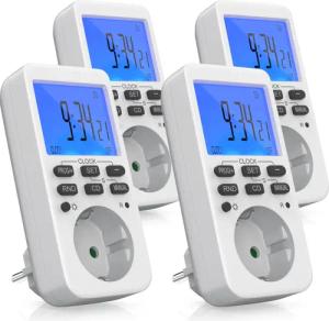 BEARWARE Zeitschaltuhr, digital, 4-St., programmierbar, LCD
