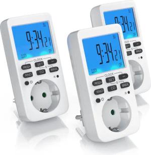 BEARWARE Zeitschaltuhr, digital, 3-St., programmierbar, LCD