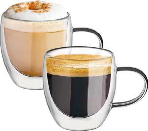 Daskoo Cappuccinotasse 2 Stück Kaffeebecher 250ml