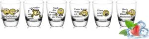 Sendez Schnapsglas 6 Schnapsgläser mit Sprüchen