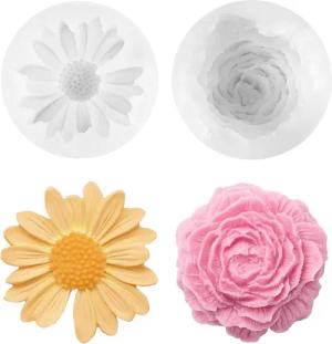 Auledio Silikonform 2-teiliges Set Silikon-Kerzenformen –