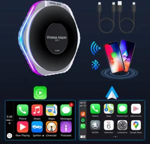 RWEUOQ 2-in-1 Wireless CarPlay & Android