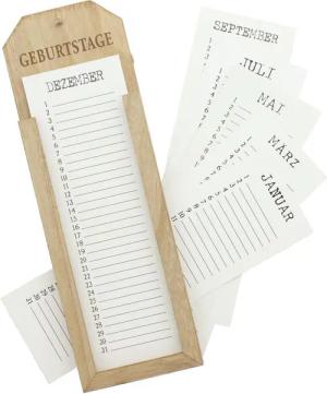 Home-trends24.de ewige Kalender Geburtstagskalender Memoboard Kalender