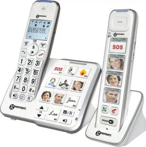 Geemarc Schnurloses Telefon analog Seniorentelefon (Anrufbeantworter,